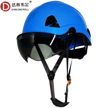 Safety Helmet with visor Outdoor Climbing Riding Working Rescue Helmets Protective ABS Work Cap Construction Hard Hat