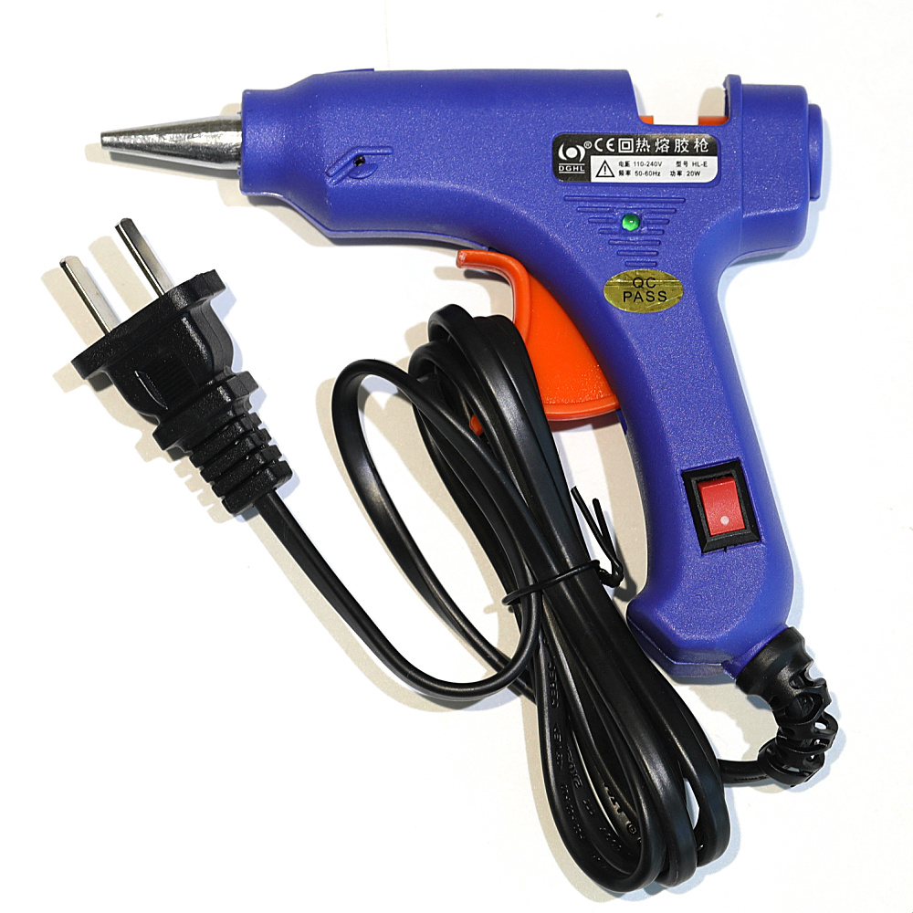 Free 4pcs Glue Sticks 110V & 220V Hot Melt Glue Stick Blue Gun Applicator For Crafts Repair DIY tools parts accessories Y2871