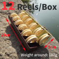 12 reels EVA Fishing line box Spools Trace Wire Gear Box Utility Line Fishing Tackle Boxes
