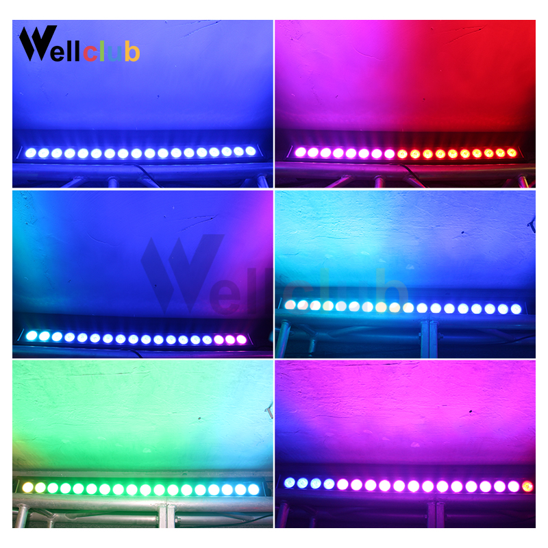 4pcs 18x10w RGBW Pixel Outdoor LED Wall Washer Landscape light flood light for Decorate Wall light