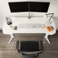 White Black Electric Height Adjustable Computer Desk Frame