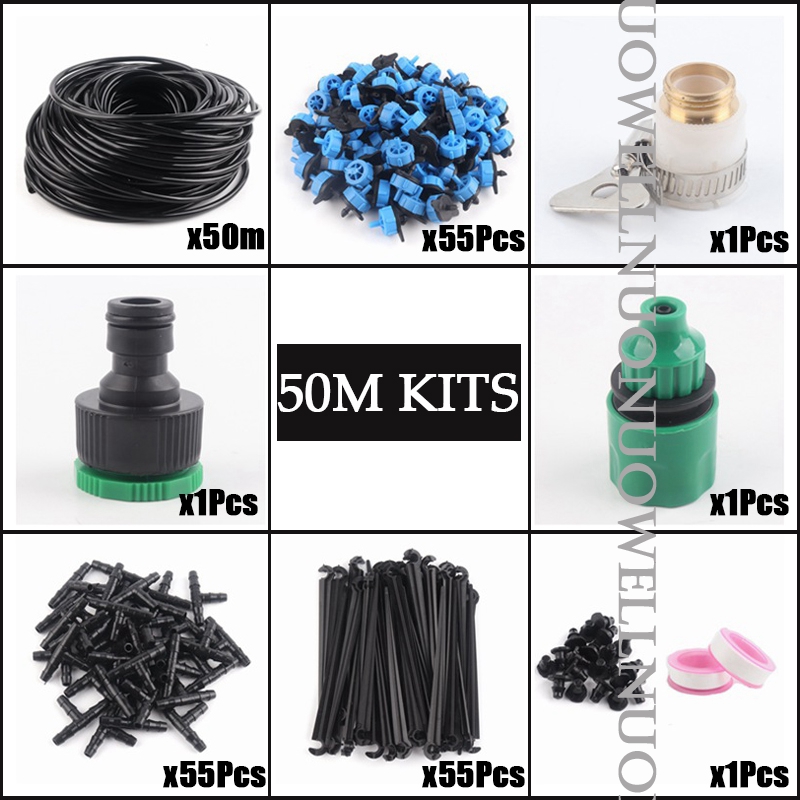 5~50M Garden Watering Kits 2L Flow Micro Irrigation Dripper Plant Self Watering DIY Fruit Tree Irrigation System