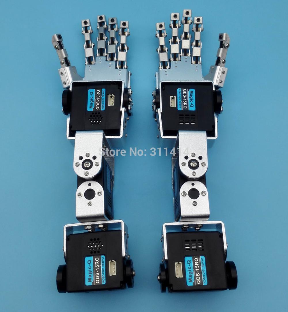 Humanoid 3DOF Robot Left Hand Right Hand Arm With Five Fingers Manipulator & Servo For DIY Robotics Arm Assembled