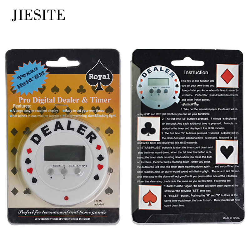 High quality Round White Poker Tournament timer Pro Digital Dealer & Timer Free shipping Poker Chip Accessories