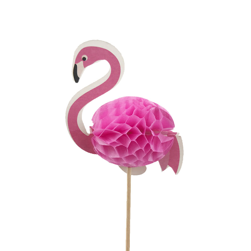 10Pcs 3D Pineapple Flamingo Fruit Toothpick Cake Wedding Decoration Flamingos Green Party Decorations Halloween Decoration. Q