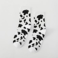 Funny Cow Women Socks Cotton Color Black white Striped Harajuku Sock Japanese soft Casual Kawaii Girls Happy Tube Socks