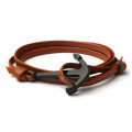 2020 Classic Fashion Anchor Bracelet Men Braid Multi-layer Rope Leather Bracelet For Men Women Jewelry Gift