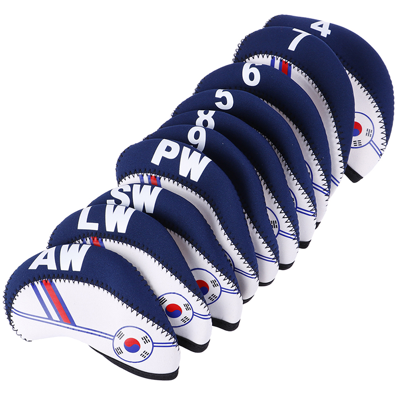 Exquisite Golf Club Iron Head Covers Protector Golf Head Cover Sets Iron Club Head Cover Accessories 10PCS/Set