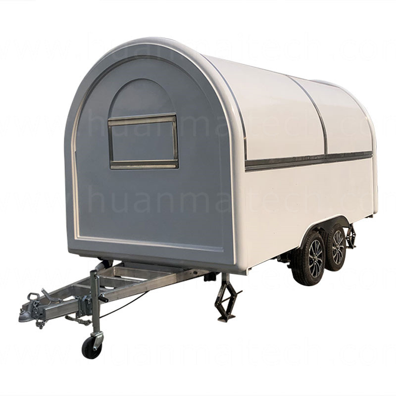 Mobile Food Truck Concession Food Trailer 400x200x240cm White