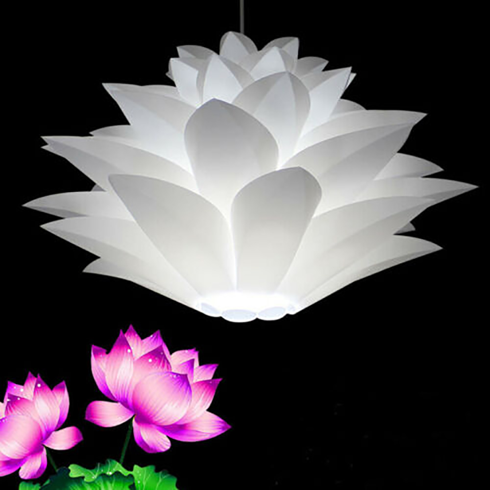 Lotus Chandelier Lampshade DIY Lotus Flower Six-layer Lamp Shade Romantic Room Pendent Hotel Bar Lighting Cover Decor