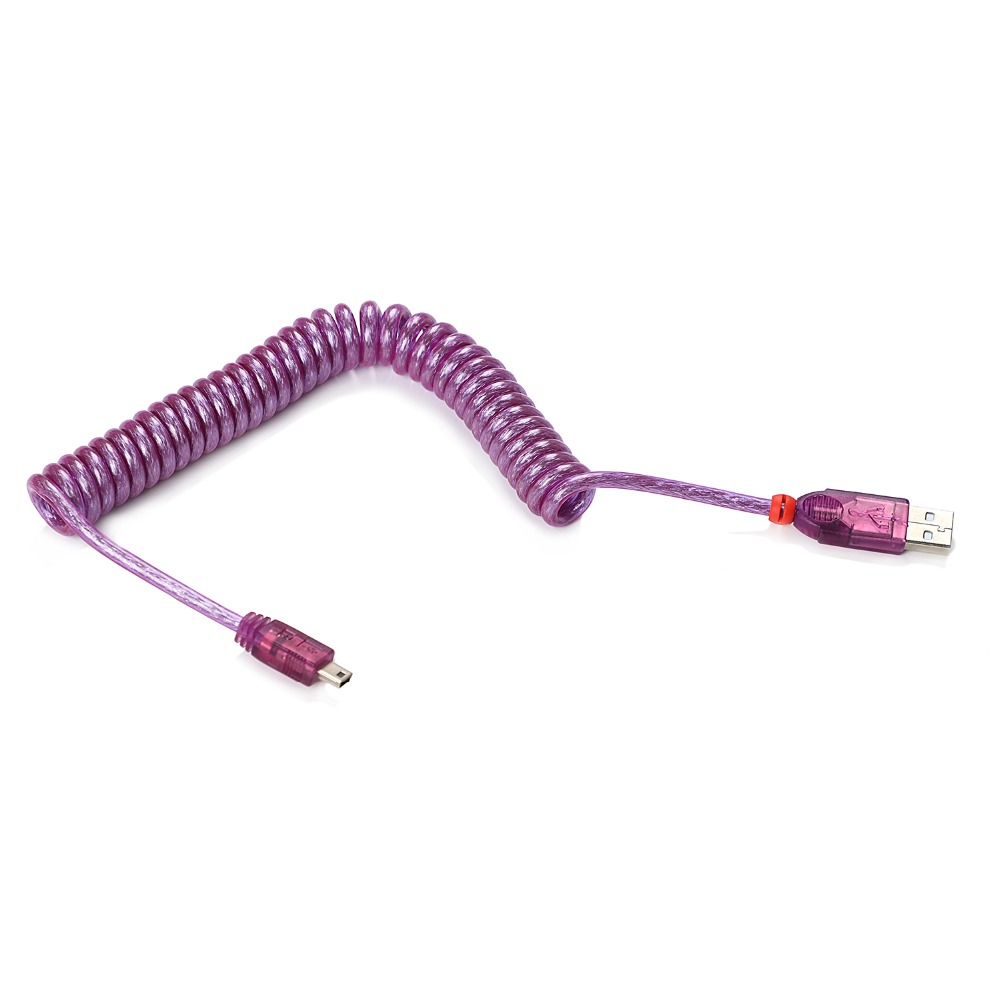 High Quality Mini USB 2.0 Cable Lindy Durable Data Line 2 Meter 5 Pin Coiled Cable Spring Cable For Keyboard