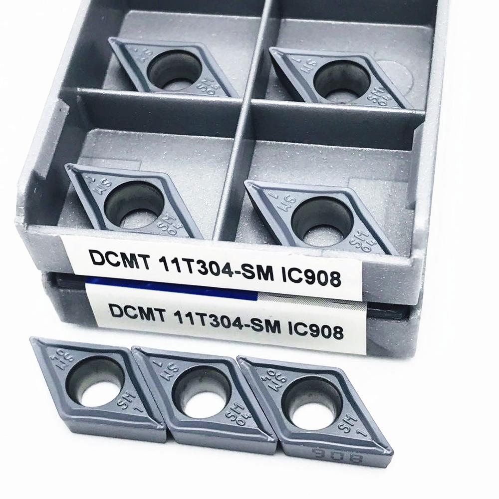 High quality DCMT11T308-SM IC907 IC908 external lathe tool DCMT11T304-SM IC907 IC908 carbide CNC lathe parts tool DCMT070204