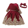 Court style Baby Dress Big bow ttutu Christening Gown Girls Clothes Birthday Princess Infant Christmas Party Costume