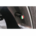 4 Pcs/Set Italy Flag Car Valve Caps Car Dust Caps Tire Wheel Stem Air Valve Caps Valve Stem Cover for Cars Moto Bike
