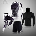 Winter Suit For Men 4 Piece Men Thermal Underwear Tracksuit Men MMA Thermal Underwear Clothing Rashgard kit Bodybuilding T-Shirt