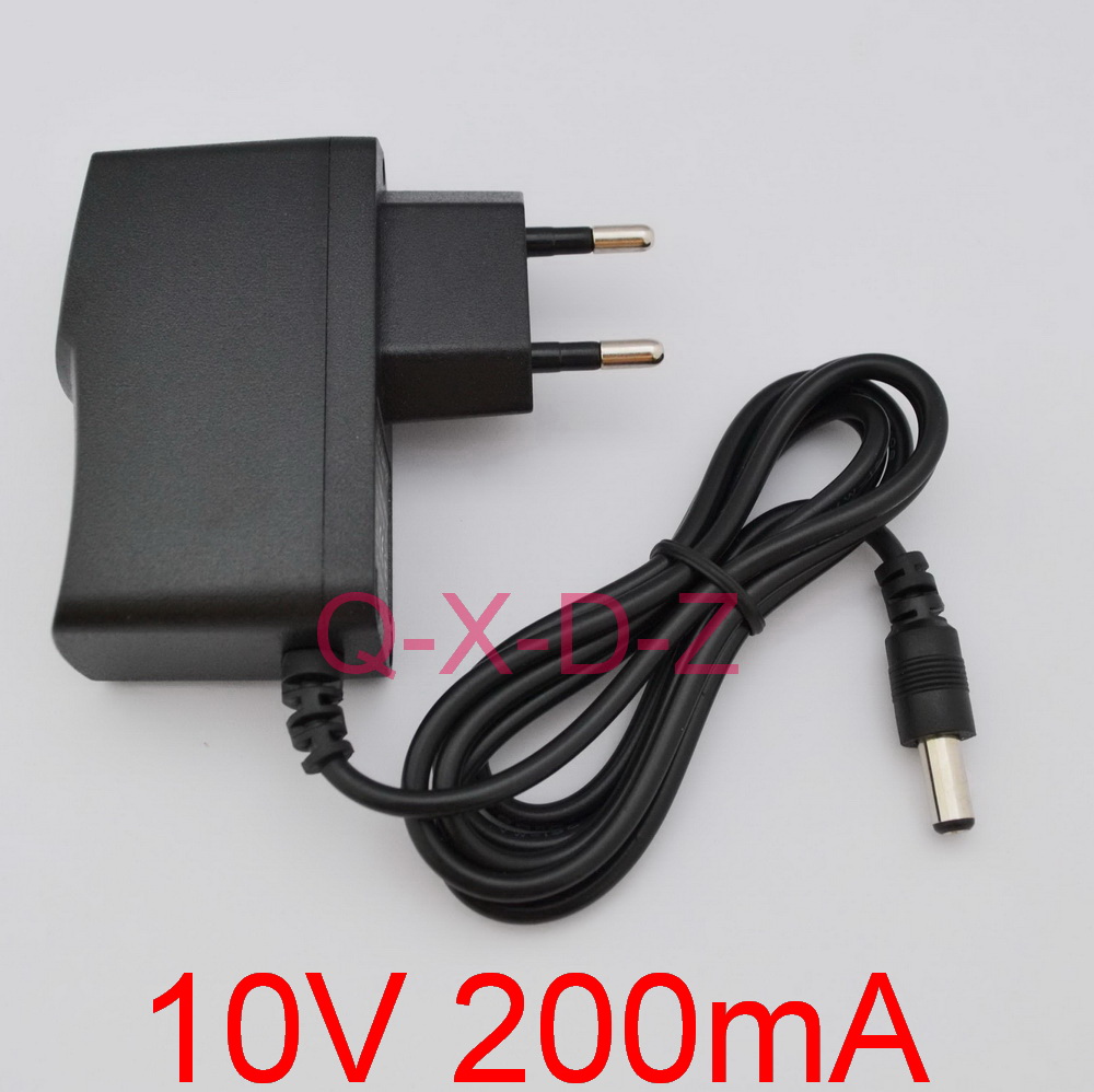 1PCS 10V 200mA AC 100V-240V Converter Switching power adapter DC 10V 200mA 0.2A Supply EU Plug DC 5.5mm x 2.1mm-2.5mm