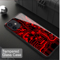 Technology Fashion Red Chip for iphone 12 pro tempered glass case for iphone x xr xs max 11 12 pro max 6 6s 7 8 plus 12 mini