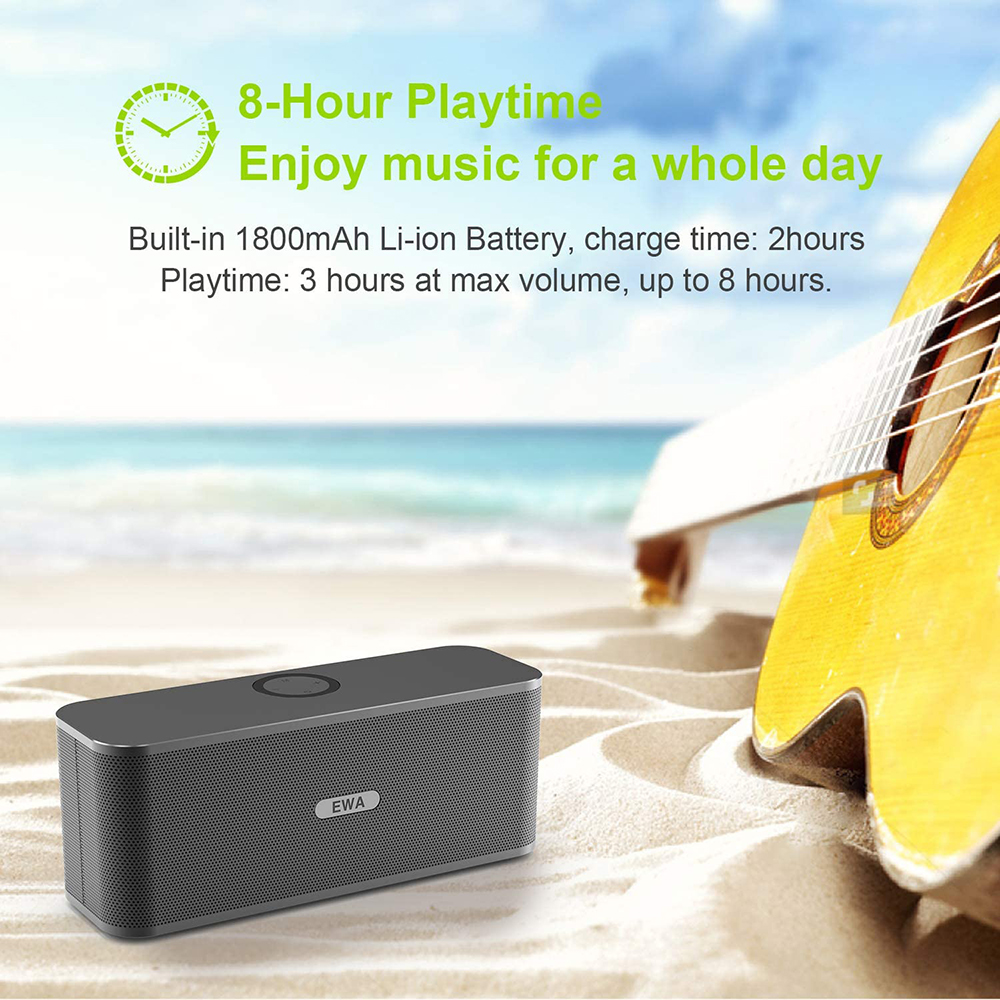 EWA W300 Bluetooth Speakers 2*6W Drivers Loud Stereo Sound 4000mAh Battery Wireless Portable Speaker For Travel Outdoor Party
