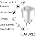 EU 16A Smart Wifi Power Plug With Power Monitor Smart Home Wifi Wireless Socket Tuya APP Control Works With Alexa Google Home