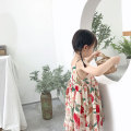 2020 New Summer Girls' Dress Cute Korean Floral flower Suspender Princess Party Dress Children's Baby Kids Girls Clothing