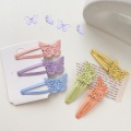 4Pcs/Set Candy Color Butterfly Hair Clips BB Clip Barrette for Children Girls Woman Hairpin Metal BB Clip Fashion Headwear