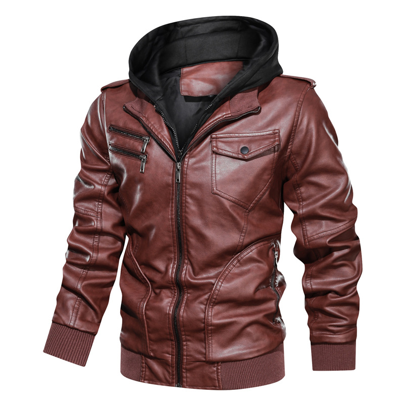 Men's Leather Jacket Winter Autumn Mens Motorcycle PU Coat Warm Fashion Slim Outwear Male Brand Clothing Euro size Dropshipping