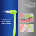 1pcs Small Cusp Orthodontic Toothbrus Interdental Brush Soft Bristle Orthodontic Braces Cleaning Small Toothbrush(Random Color)