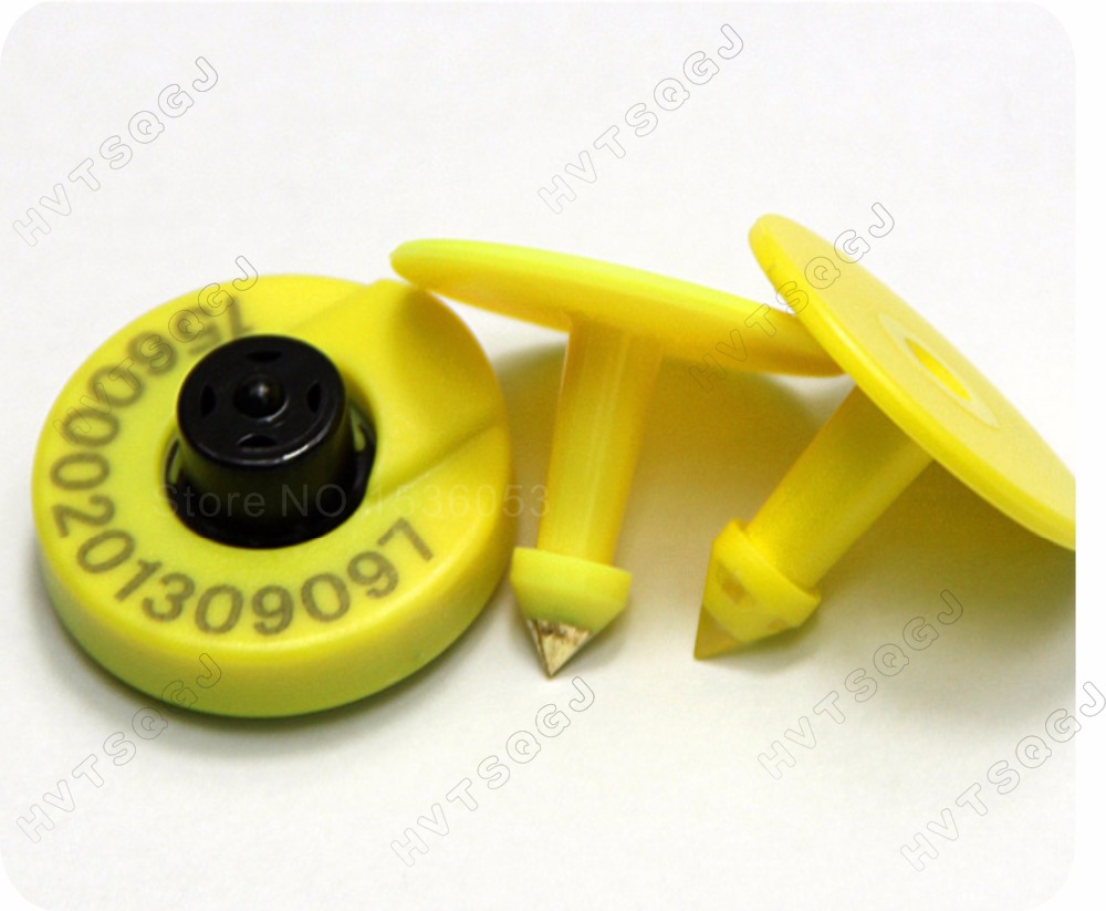 134.2khz ISO 11784/785 FDX-B rfid animal ear tag for pet cattle sheep pig management 100pcs/lot