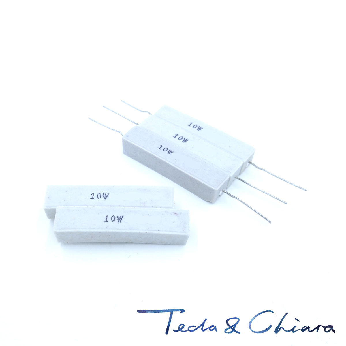 10Pcs 10W 0.68R 1R 1.2R 0.68ohm 1ohm 1.2ohm 0.68 1 1.2 5% Cement Ceramic Power Horizontal Resistor Resistance R Ohm