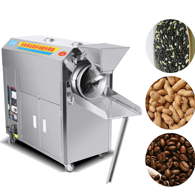 Horizontal Nuts Roasting Machine For Cashew Nuts Peanuts Macadamia Commercial Nut Baking Machine
