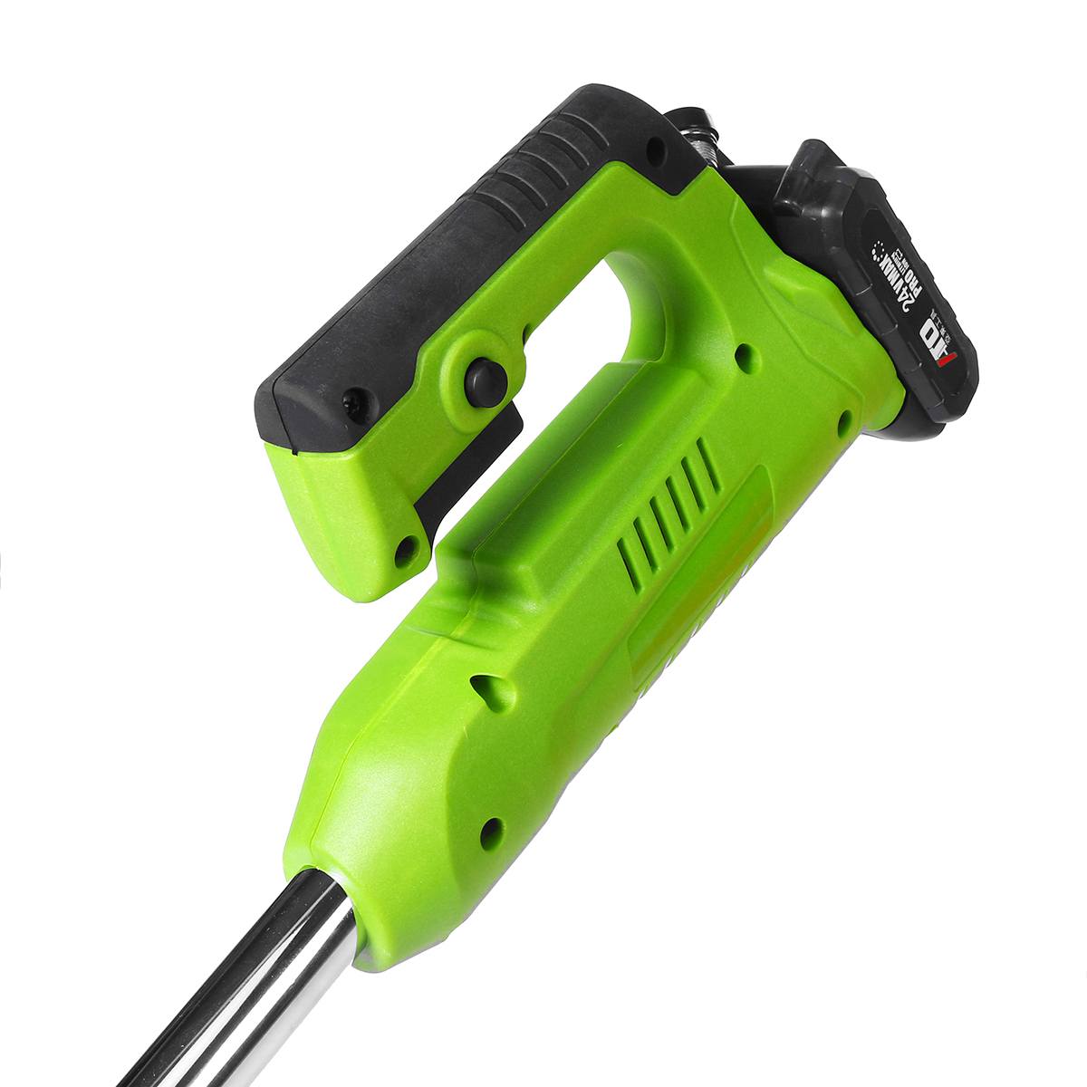 24V Electric Lawn Mower with 2PC 3000mAh Li-ion Battery Cordless Grass Trimmer Auto Release String Cutter Garden Power Tool