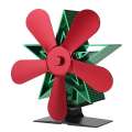 Christmas Tree Type Fireplace Fan 5 Blade Heat Powered Stove Fan Log Wood Burner Eco Friendly Quiet Fan Home Heat Distribution