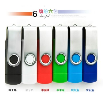 High Speed USB 2.0 OTG Pen drive 64GB Metal USB Flash Drive 128GB 32GB 16GB 8GB Double Use Pendrive Flash Drive