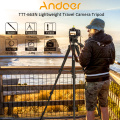 Andoer TTT-663N Travel Lightweight Camera Tripod for Photography Video Shooting Support DSLR SLR Camcorder with Carry Bag
