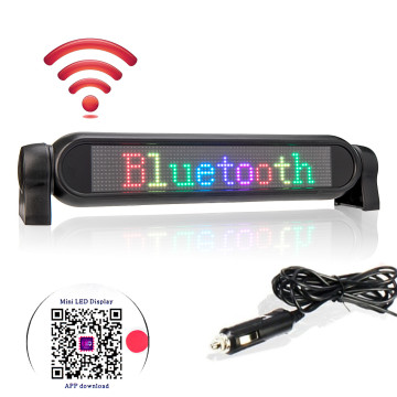 12v 12 * 72 LED Car Sign RGB Matrix Bluetooth Programmable Multilingual Taxi Store Advertising Display Board