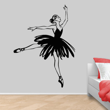 Abstract Ballerina Vinyl Wall Decal Ballet Dance Studio Dancing Girl Wall Stickers for Girls Room Decoration Accessories