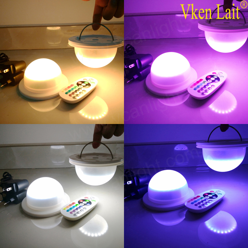 DHL Free Shipping LED Furniture Lighting Battery Rechargeable Led Bulb RGB Remote Control Waterproof IP68 Swimming Pool Lights