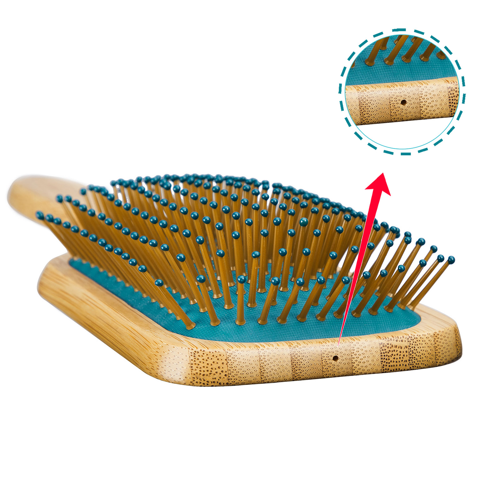 Paddle Bamboo Comb Wooden Bamboo Hair Brush Pin Hairbrush Scalp Massage Improve Hair Health Wood Paddle Detangling Comb