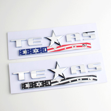 1PC New TEXAS EDITION Letters US Flag Style Sticker Car 3D Writing Badge Emblem Decal Auto Parts Exterior Decoration