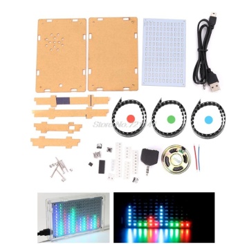 Colorful Music Spectrum LED Display DIY Kit Flashing Light Electronic Making Components Dropship