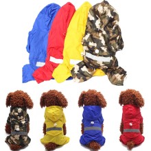 Pet Raincoat Hooded Reflective Puppy Small Dog Rain Coat Waterproof Jacket for Dogs Soft Breathable Mesh Dog Clothes