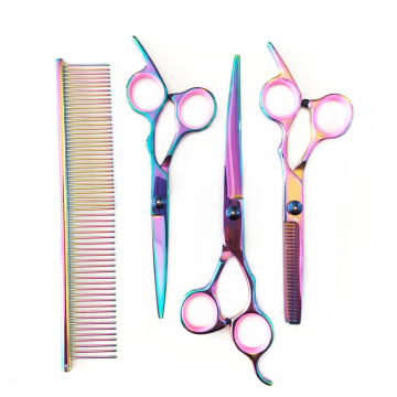 Hair scissors for Pet Professional Hairdressing Scissors Pet Scissors Cutting Thinning Set for dog grooming Beauty Tools