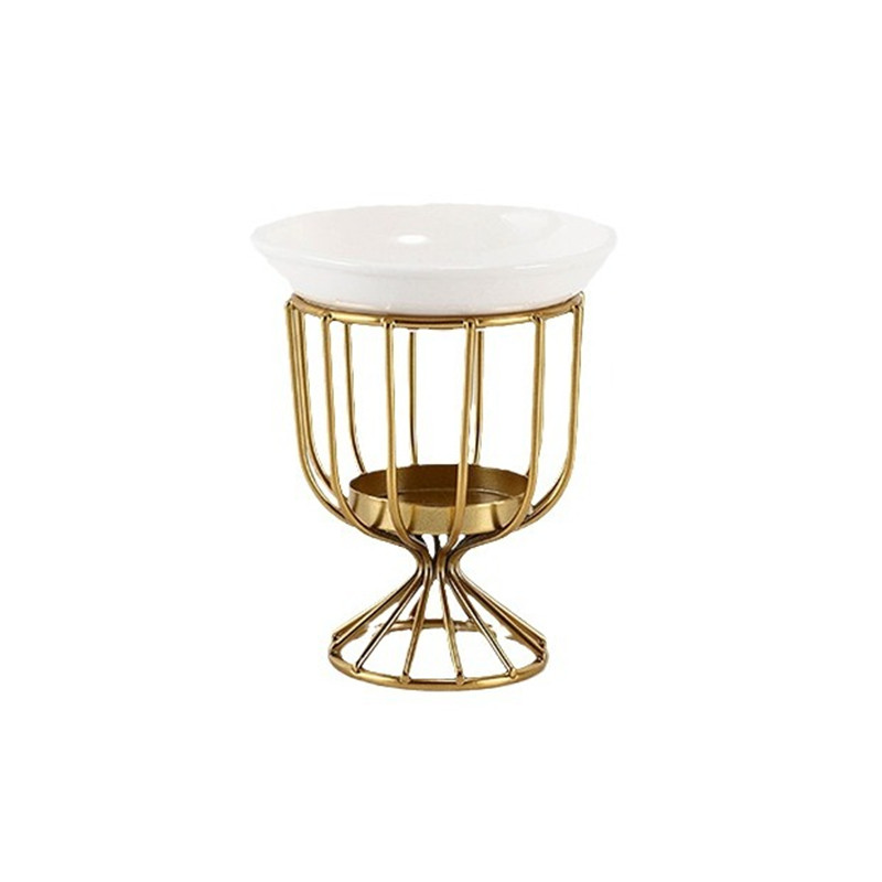 metal iron candle holder