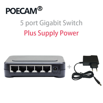 networking switches factory US EU plug laptop 5 Port Gigabit Ethernet Switch cheapest 5ports switch 10/100/1000