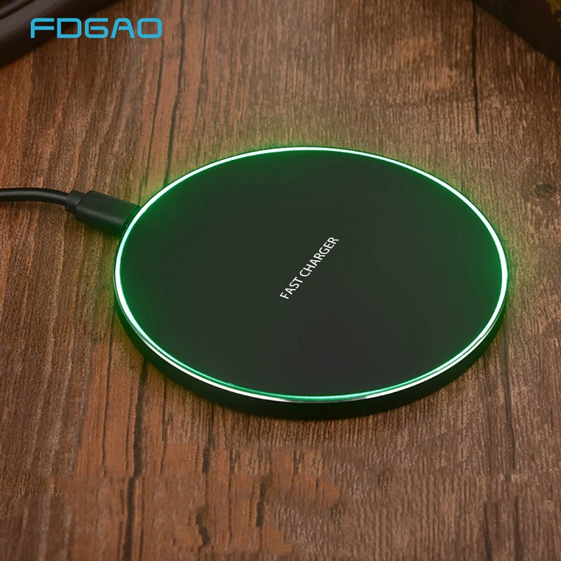 FDGAO 15W Qi Fast Wireless Charger Dock For Samsung S9 S10 S10e iPhone X XS XR 8 Huawei Mate 20 P30 Pro Super Quick Charging Pad