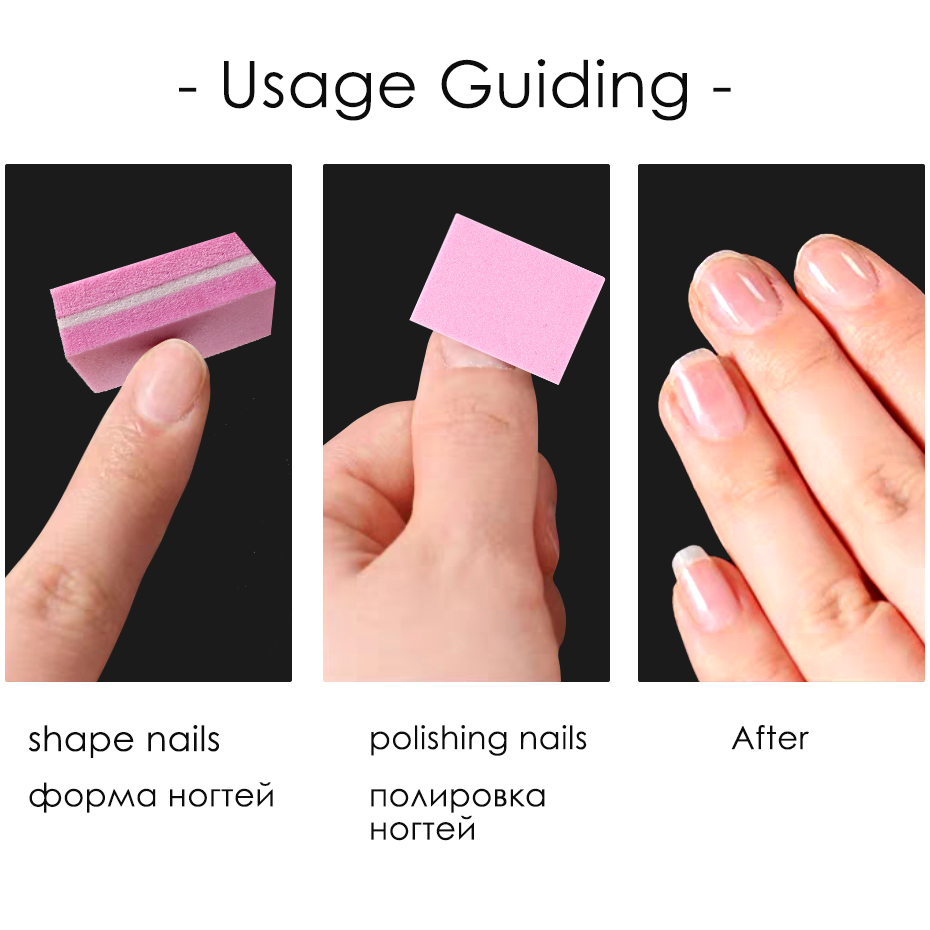 50/25pcs Set Of Blocks Nail Sandpaper 180/100 Sanding Nails Polishing Files Mini Lime Buffs Manicure Accessories Kits BE1824-1