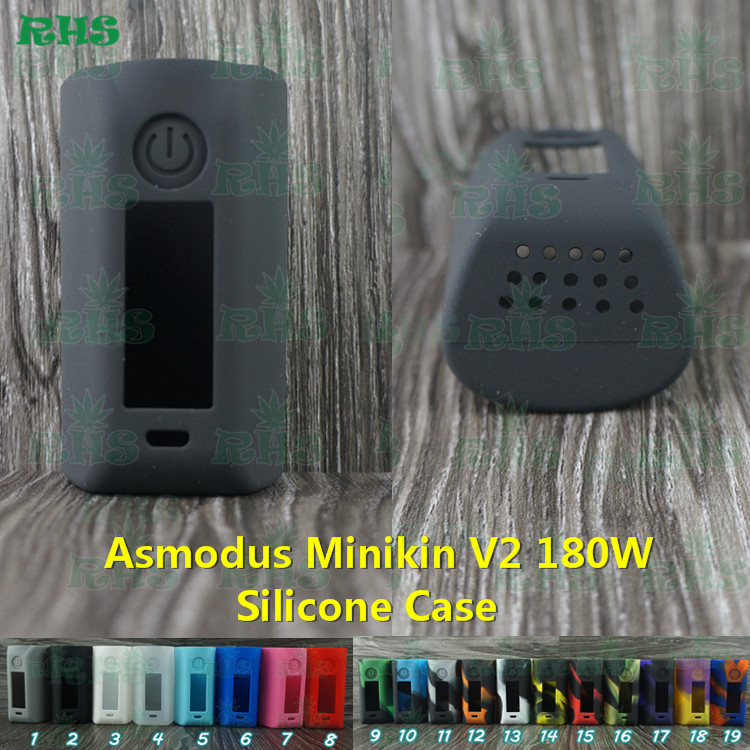 2017 Newest Original silicone case for asmodus Minikin v2 180w Temp cotrol box mod by RHS factory free shipping