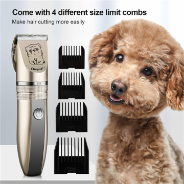 2 In 1 Professional Pet Dog Hair Trimmer Clippers Rechargeable Cordless Cat Animal Shaver Machine Low Noise Blade Cutter Tool 45