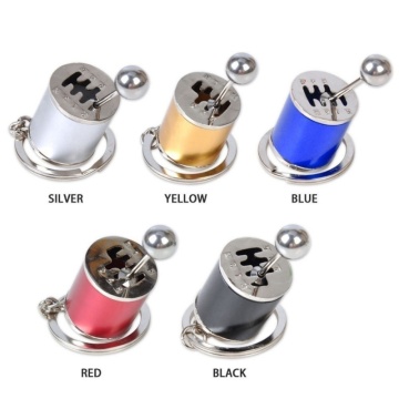 Six Speed Removable Transmission Gear Shift Gearshift Knob Gearbox Keychain Keyring Key Chain Keyfob Zinc Alloy Car Truck