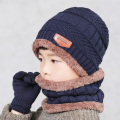 2019 Child Winter Knitted Hat And Scarf Gloves Set Boy Girls Warm Plush Hat 3 Piece Sets Kids New Outdoor Ski Cap Scarves Solid